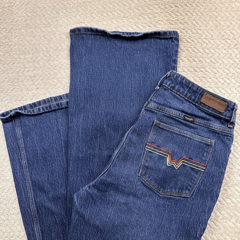 Women's‎ Wrangler Jeans 12 31x34 High-Rise Fierce Flare Pants Tall BOHO Festival